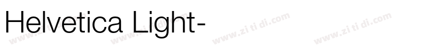 Helvetica Light字体转换